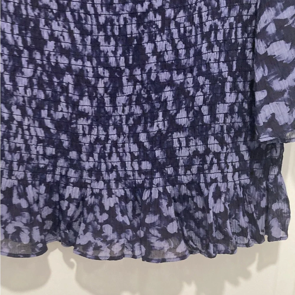& Other Stories Blue Floral Smocked Blouse in Women's Size 12 - Picture 5 of 9